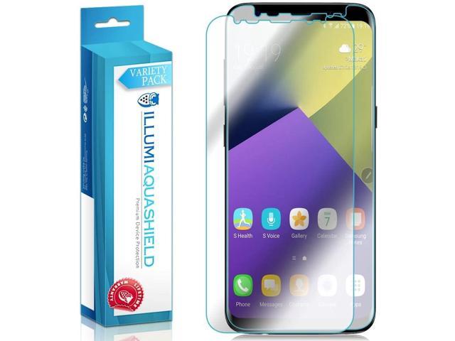 ILLUMI AquaShield Screen Protector Compatible with Samsung Galaxy S8 (2-Pack)(1x Case Friendly + 1x Edge to Edge) No-Bubble High Definition Clear Flexible TPU Film