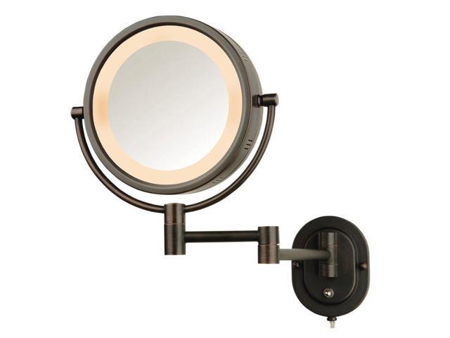 Jerdon Hl65bz 5x Halo Lighted Wall Mount Mirror Bronze Finish Jerdon Hl65bz 5x Halo Lighted Wall Mount Mirror Bronze Finish
