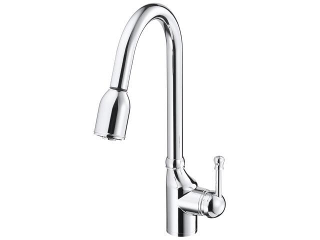 Danze D457015 Melrose Single Handle Kitchen Faucet With Pull Down Spout Chrome Newegg Com