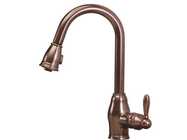 Pegasus Fp0a5013rbp Newbury Single Handle Pull Down Sprayer Kitchen Faucet In Oil Rubbed Bronze Newegg Com