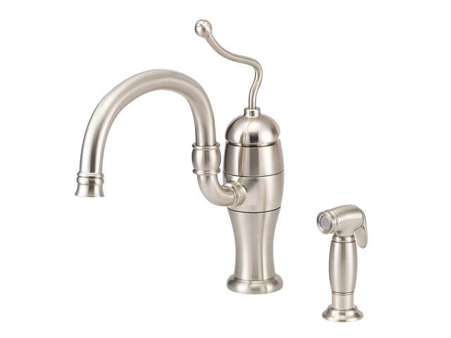 Danze D403221ss Antioch Single Handle Kitchen Faucet With Spray Stainless Steel Newegg Com