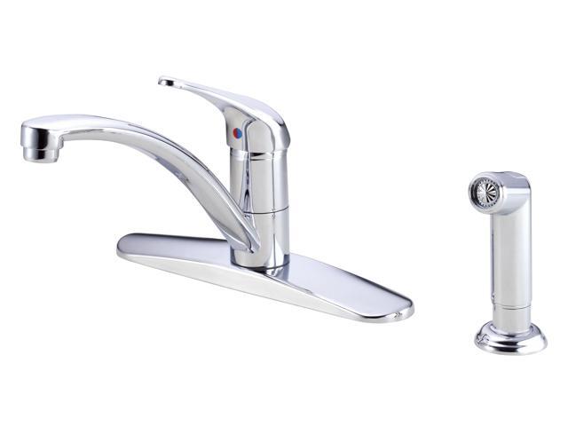 Danze D407112 Melrose Single Handle Kitchen Faucet With Matching Spray Chrome Newegg Com