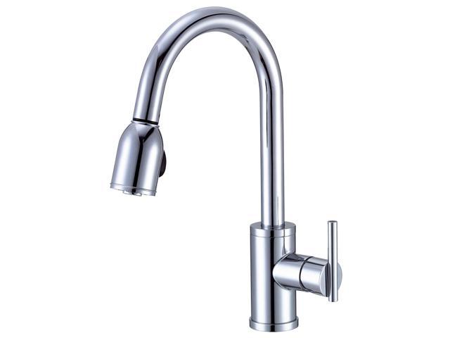 Danze D457058 Parma Single Handle Kitchen Faucet With Pull Down Spout Chrome Newegg Com