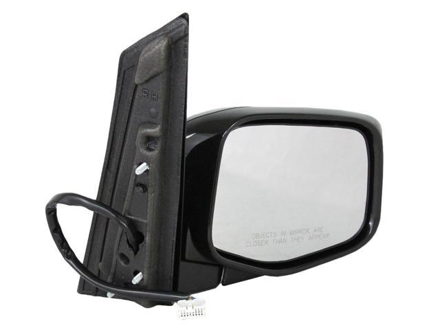 Fits 05-10 Odyssey Left Driver Mirror Power Non-Painted Blck With Heat No Memory