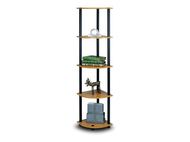 Furinno 99811lc Bk Turn N 5 Tier Corner Display Rack 5 Tier Corner Display Rack