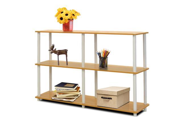Furinno 99130be Wh Turn N 3 Tier Double Size Storage Furinno 99130be Wh Turn N 3 Tier Double Size Storage Display Rack