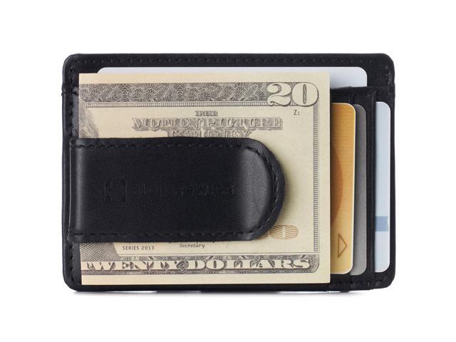 Photo 1 of Alpine Swiss Mens RFID Safe Money Clip Minimalist Wallet ID Window Card Holder