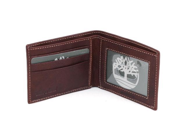 Timberland Thin Slimfold Wallet Genuine Leather Mens Billfold Slim ID Cards Case
