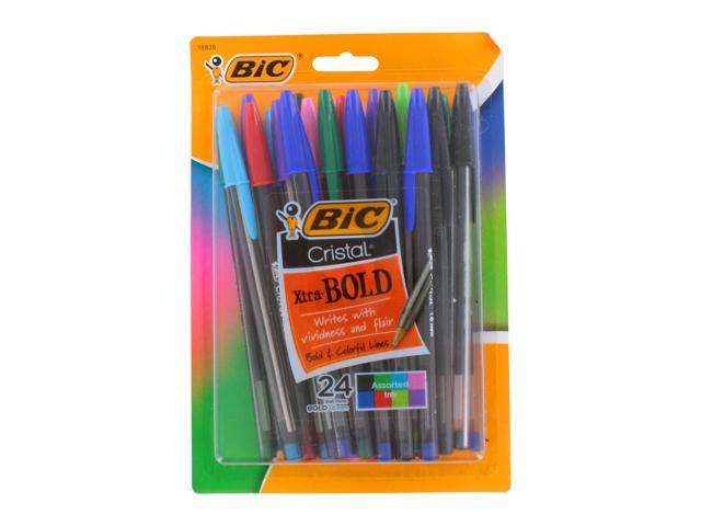 Assorted Colors BIC Cristal Xtra Bold Ballpoint Pen 10-Co Medium Point 1.6mm 