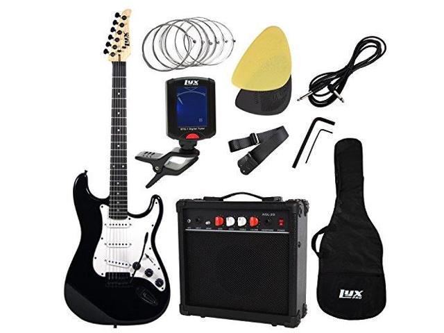 Case and Accessories Pack Beginner Starter Package 39 Inch Full Size Electric Guitar Starter Kit with 20W Amp Blue 