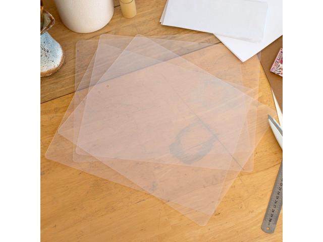 2 Pack) Thin Clear Flexible Plastic Kitchen Cutting Board 12 Inch