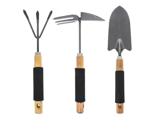 ToolTreaux 3pc Handheld Gardening Tools Set Rake Hoe Shovel Garden ...