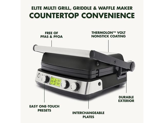 GreenPan CC006242001 Elite Electric Indoor Contact Grill & Griddle