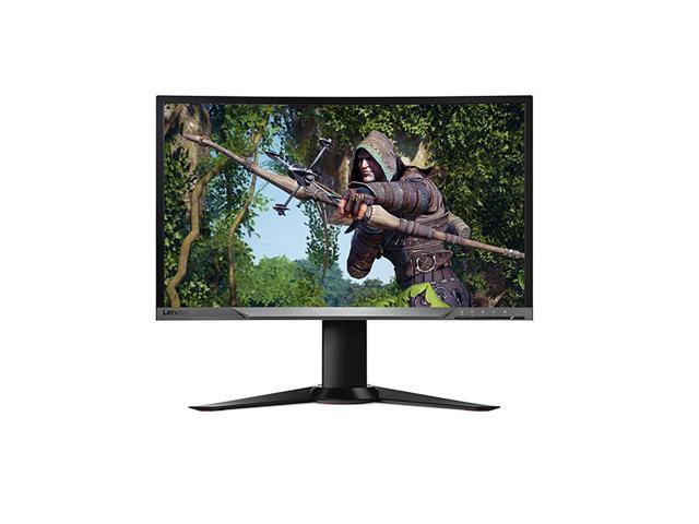 Lenovo Y27G 65BEGCC1US 27" Curved Gaming WLED Monitor, 144Hz Extreme R1800 Panel, 1920x1080, NVIDIA G-SYNC, Tilt, Swivel, HDMI, Display Port, USB 3.0 with BC 1.2