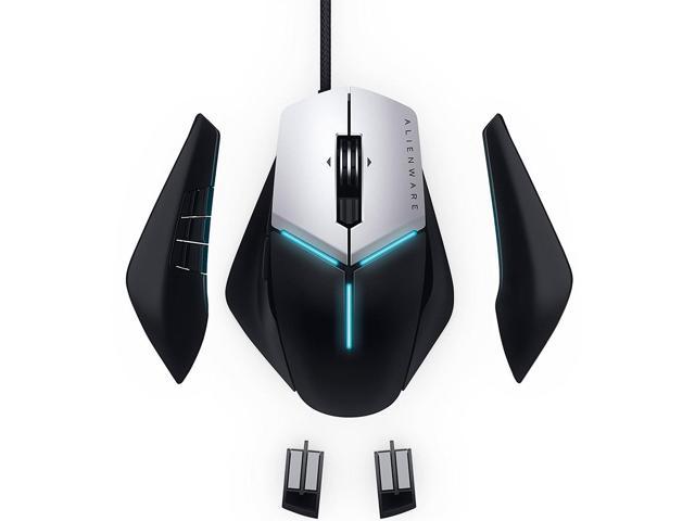 Dell Alienware Elite Gaming Mouse Aw958 Optical Black Gray 100 Dpi Scroll Wheel 13 Button S Newegg Com