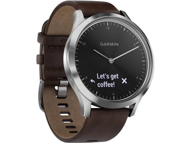 Garmin vívomove HR Premium - - watch band - leather - L size - - Bluetooth - 1.99 oz Wearable Technology - Newegg.com