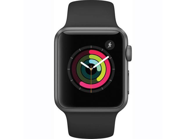apple watch series 1 38mm space gray aluminum with black sport band