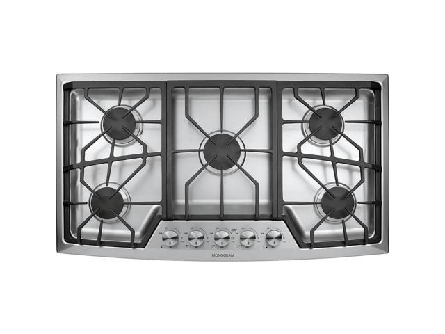 G E Zgu385nsmss 36 Stainless 5 Burner Gas Cooktop Newegg Com