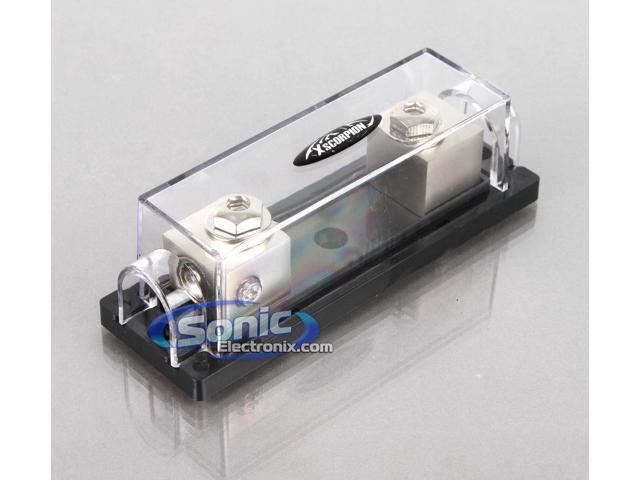 Platinum 1 Position 1//0//4 Gauge Input//Output ANL Fuse Holder with Adapter Ring