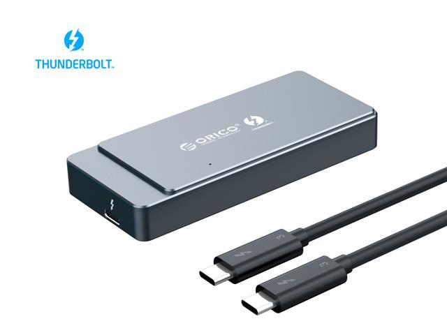 SSD Not Included ORICO Thunderbolt 3 NVME Enclosure Intel Officially Certification 40Gbps Portable External Enclosure PCI-e to M-Key Aluminum Case Only for 2280 M.2 NVME SSD Up to 2TB