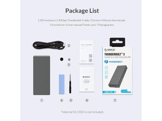 thunderbolt 3 nvme enclosure 40gbps