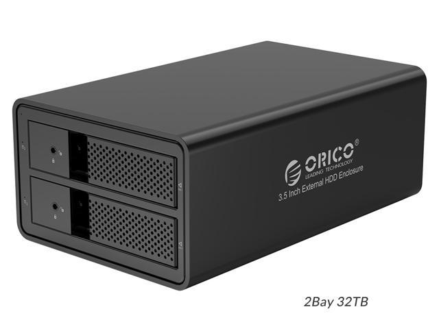 [ Support 2*16TB Max]ORICO Aluminum Dual Bay 3.5 Inch SATA