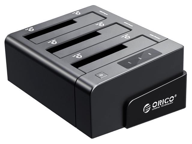 [Offline Clone Function]ORICO 3 Bay USB 3.0 Duplicator Docking Station to 2.5 inch/3.5 inch SATA External Hard Drive Enclosure Support MAX 24TB with 12V Power Adapter