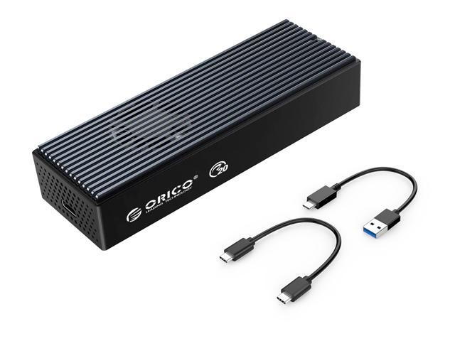 ORICO LSDT 20Gbps M.2 NVMe SSD Case with Built-in Cooling Fan Type-C M.2 NVMe SSD Portable Hard Drive Enclosure For M.2 NVMe 2230 2242 2260 2280 SSD - M2PVC3-G20