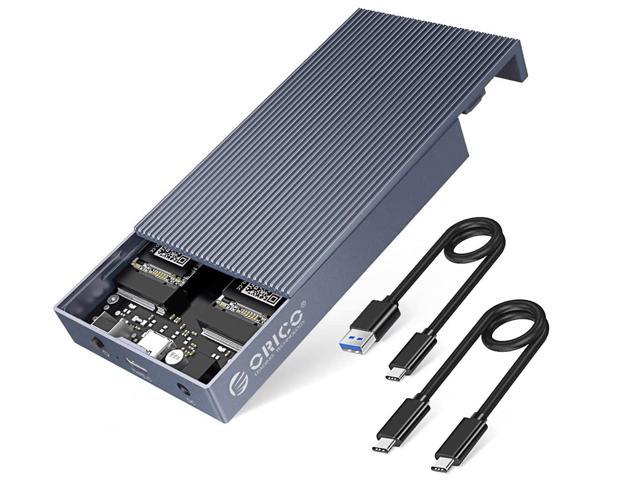 ORICO M.2 RGB NVME SSD Enclosure USB3.1 Gen2 10Gbps to PCI-e M-Key/B+M Key USB C Solid State Drive External Enclosure Support UASP for SSD Size 2230/2242/2260/2280,Aluminum RGB Lighting Design-M2VG01