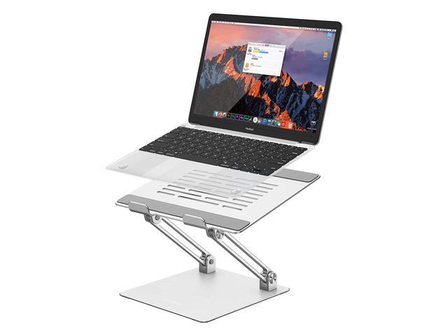 Aluminum Laptop Stand with Heat Vent, ORICO Ergonomic Portable Notebook Stand Riser, Height Angle Adjustable, Compatible with MacBook Air Pro, Dell XPS, 10-17" Laptops and Tablet (Sliver)
