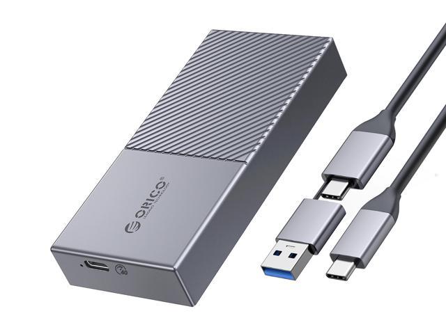 ORICO M.2 NVMe SSD Enclosure 40Gbps PCIe3.0x4 USB Type-C Aluminum Adapter, NVMe 2280 M-Key(B+M Key) External Solid State Drive Case,Compatible with Thunderbolt 3/4 USB3.2/3.1/3.0/Type C