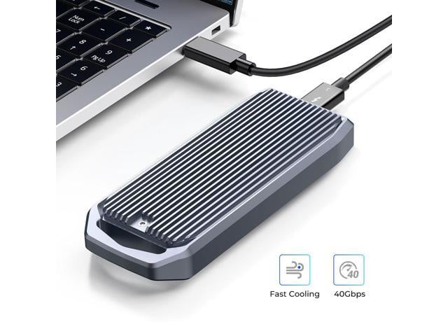 ORICO M.2 SSD Case 40Gbps M2 NVME SSD Enclosure USB4 Full Aluminium Compatible with Thunderbolt 3 4 USB 3.2/3.1/3.0 USB-C to C and USB-A to C Cables, Up to 2TB M2V01