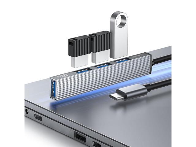 Aluminum 4 Port USB C HUB, ORICO Type C to USB 3.0, 3x 2.0 Ultra Slim Portable Splitter HUB for MacBook Pro, iPad Pro, XPS, Pixelbook, and More