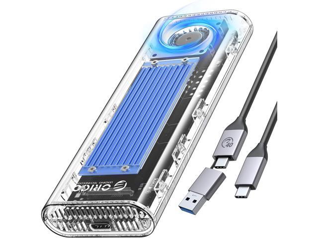 ORICO 40Gbps M.2 NVMe SSD Enclosure with Built-in Cooling Fan, Tool-Free, USB4/Thunderbolt 3/4 Compatible (TCM2-U4)