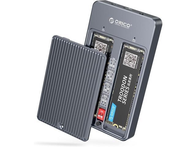 ORICO Dual Bay M.2 SATA SSD Enclosure RAID with PM/Raid0/Raid1/JBOD ...