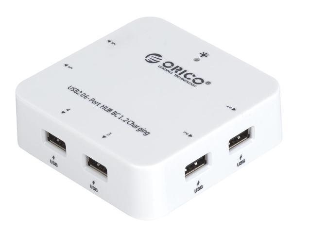 ORICO UCHA-36W-WH BC 1.2 Compatible 5V 7.2 Amps 36 Watts 6 USB Ports Rapid Charger HUB