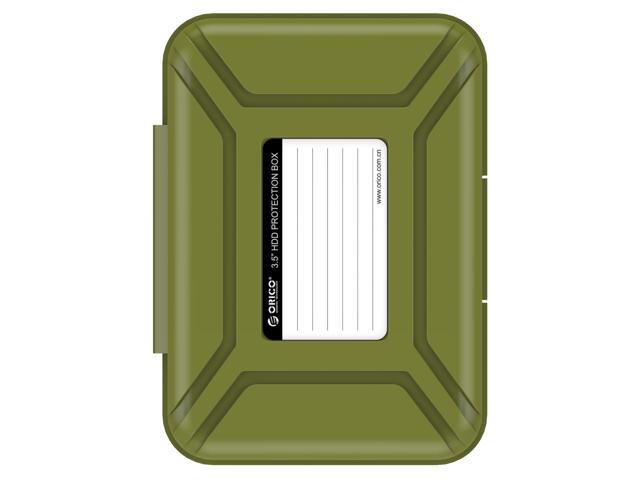 ORICO PHX-35 3.5-inch HDD Protector, Ultimate Villa For 3.5" Hard Disk Drive, 3.5 Inch Protective Box/Storage Case, Anti-Drop/Anti-Shake/Water Resistant/Dust Resistant Case - Olive Green