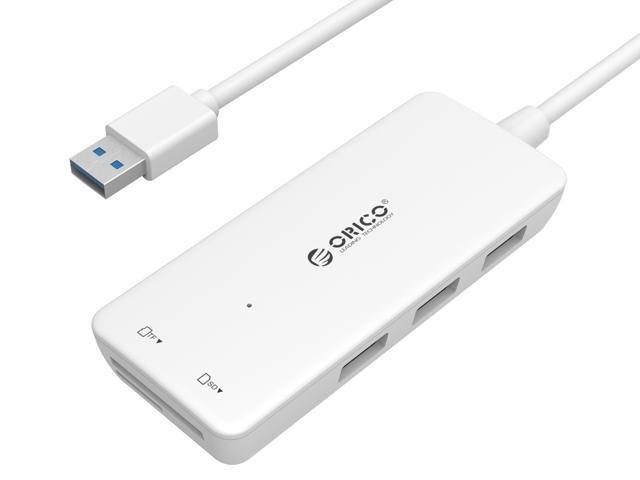 ORICO 3-Port USB 3.0 HUB with USB 3.0 SD TF Card Reader Combo Hub Card Adapter On the Go 5Gbps for Windows Surface Pro, iMac, MacBook, MacBook Pro, MacBook Air, Mac Mini PCs and Tablets