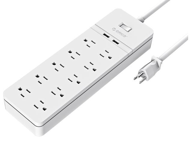 Double Lighting Protection /& Independent Switch Design Perfect for Office and Home Use. 5 AC Outlet Surge Protector with 2 USB Charging Port ORICO Power Strip