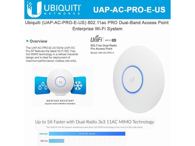 en kreditor Lake Taupo Forurenet Ubiquiti Networks UAP-AC-PRO-E-US UniFi Access Point Enterprise Wi-Fi  System (PoE Adapter Sold Separately) Wireless AP - Newegg.com