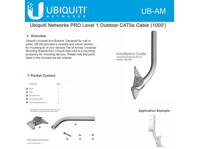 Ubiquiti Universal Antenna Mount 1 set NEW UB-AM 