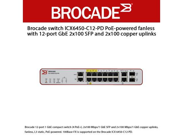 Brocade Communications - ICX6450-C12-PD - Brocade ICX 6450-C12-PD