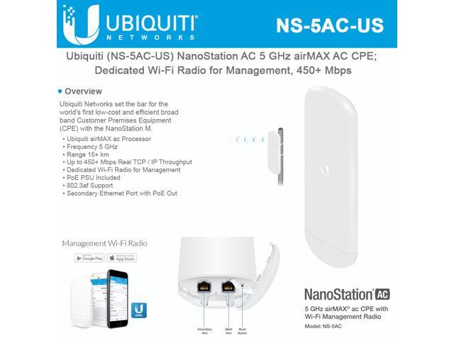 Ubiquiti Networks - NS-5AC - Ubiquiti NanoStation NS-5AC IEEE 802.11ac ...