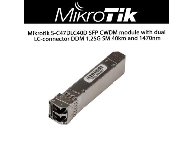 Mikrotik S-C47DLC40D SFP CWDM module with dual LC-connector DDM 1.25G SM 40km and 1470nm