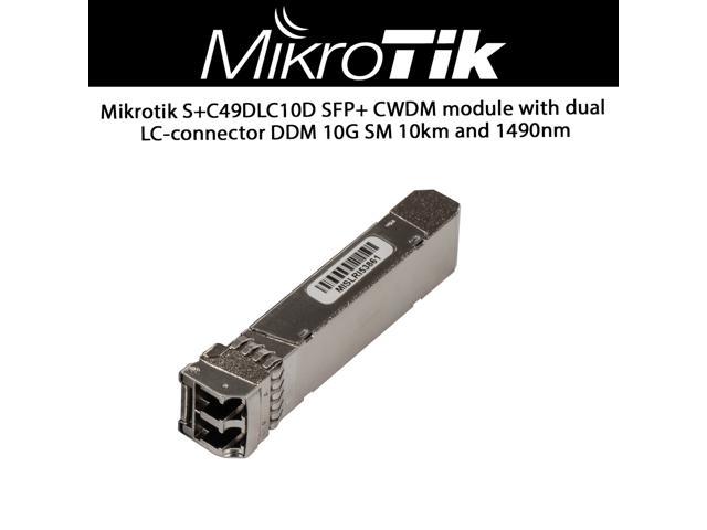 Mikrotik S+C49DLC10D SFP+ CWDM module with dual LC-connector DDM 10G SM 10km and 1490nm