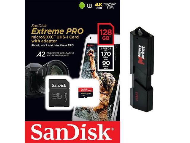 SanDisk Ultra 256GB MicroSD XC Class 10 UHS-1 Mobile Memory Card for Samsung Galaxy TAB S5e S6 A 8.0 10.1 A10e View2 with USB 3.0 MemoryMarket Dual Slot MicroSD /& SD Memory Card Reader