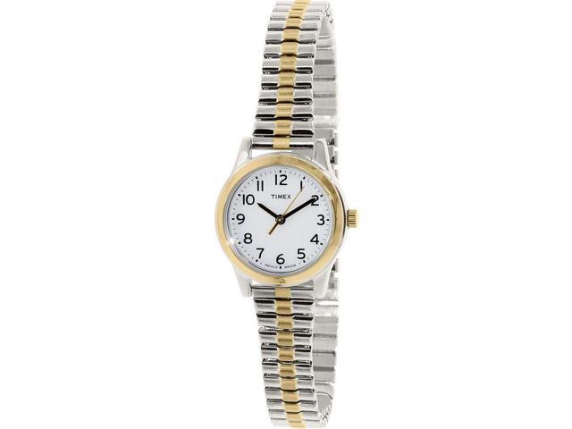 Women's Timex Essex Avenue Two Tone Expansion Band Watch T2N068 T2N0689J