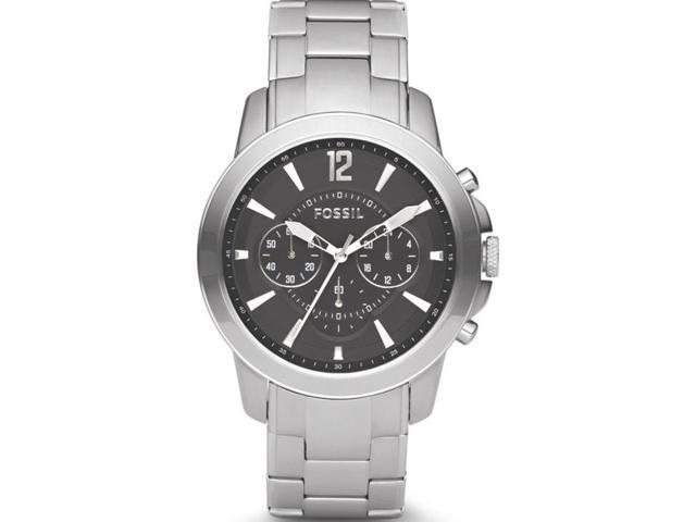 fossil grant chronograph black