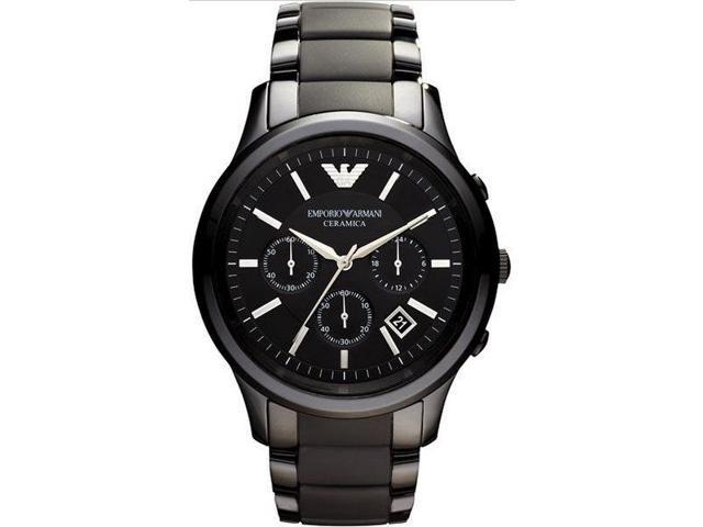 armani ceramic black watch