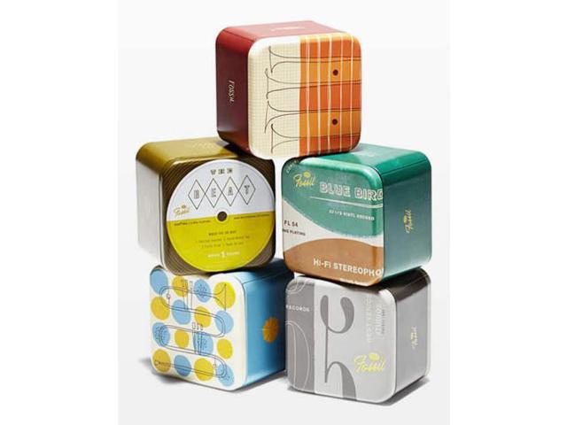 fossil watch tin box